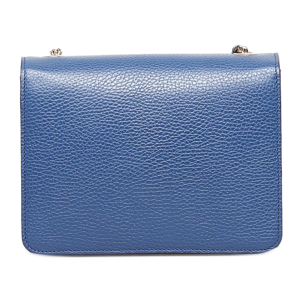 Elegant Cobalt Blue Leather Shoulder Bag