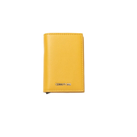 Yellow Calf Leather Men Wallet