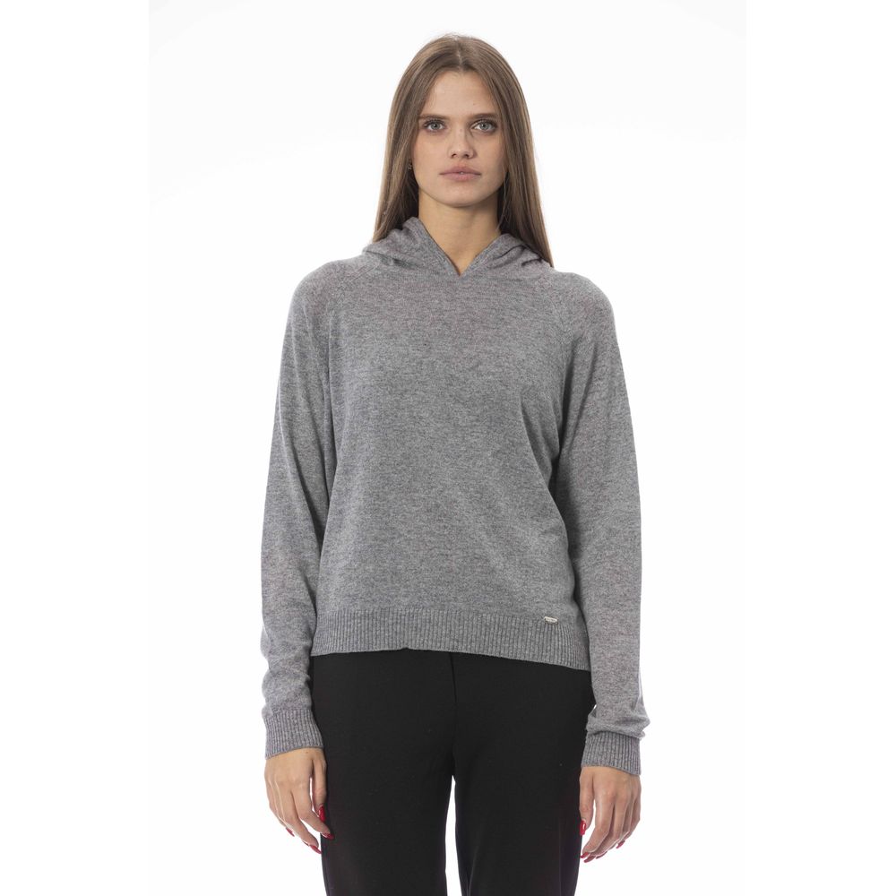 Gray Wool Women Sweater