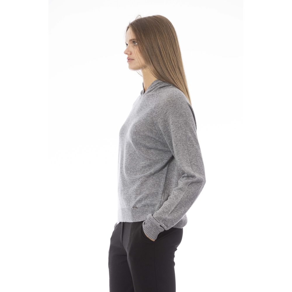 Gray Wool Women Sweater