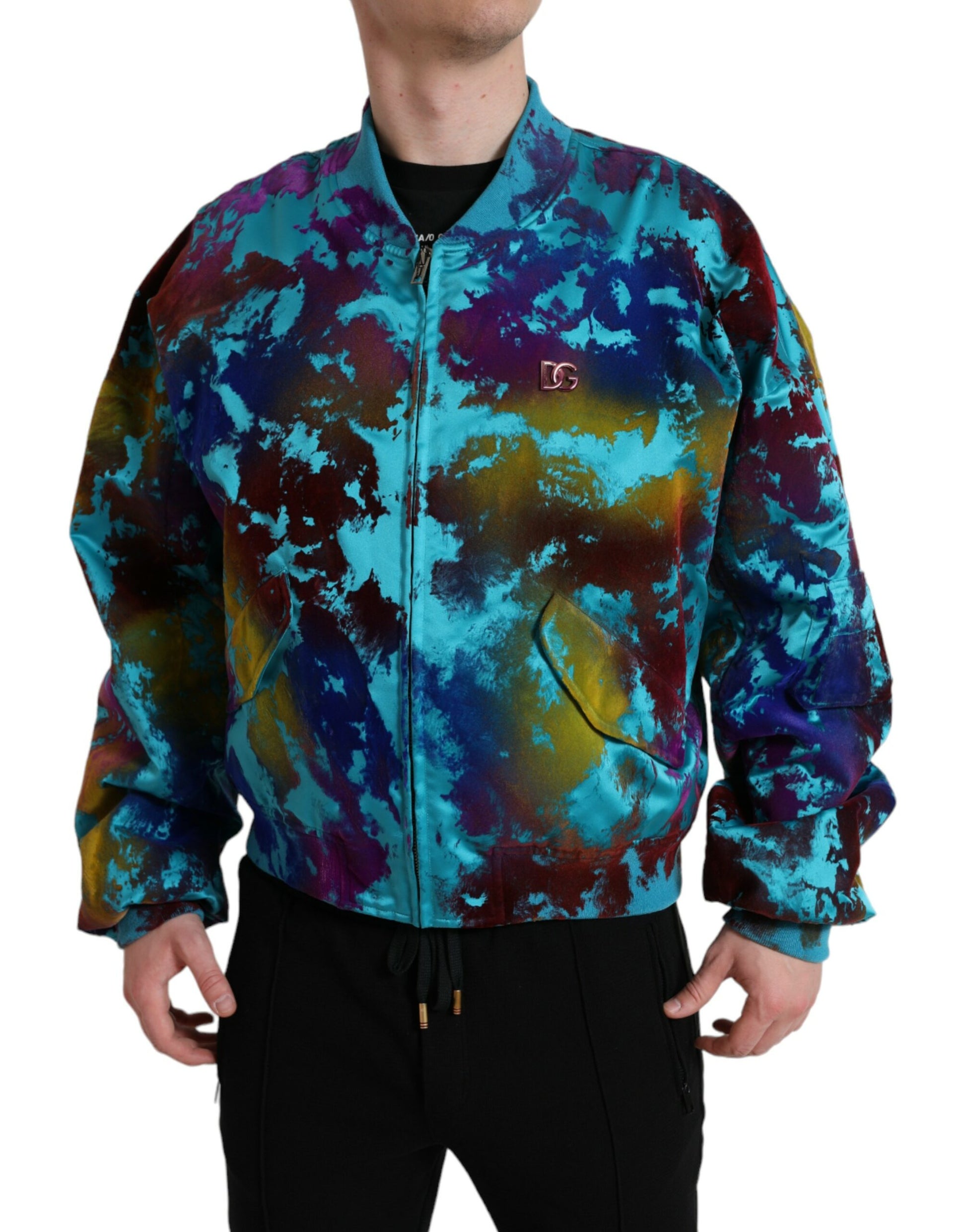 Multicolor Polyester Bomber Jacket