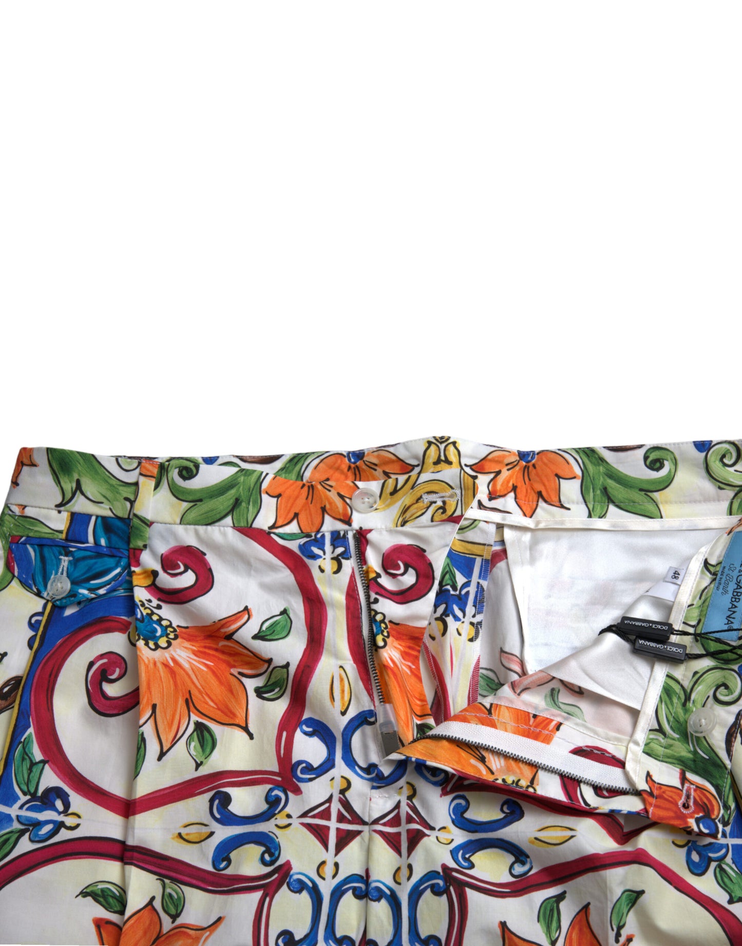 Majestic Majolica Print Bermuda Shorts