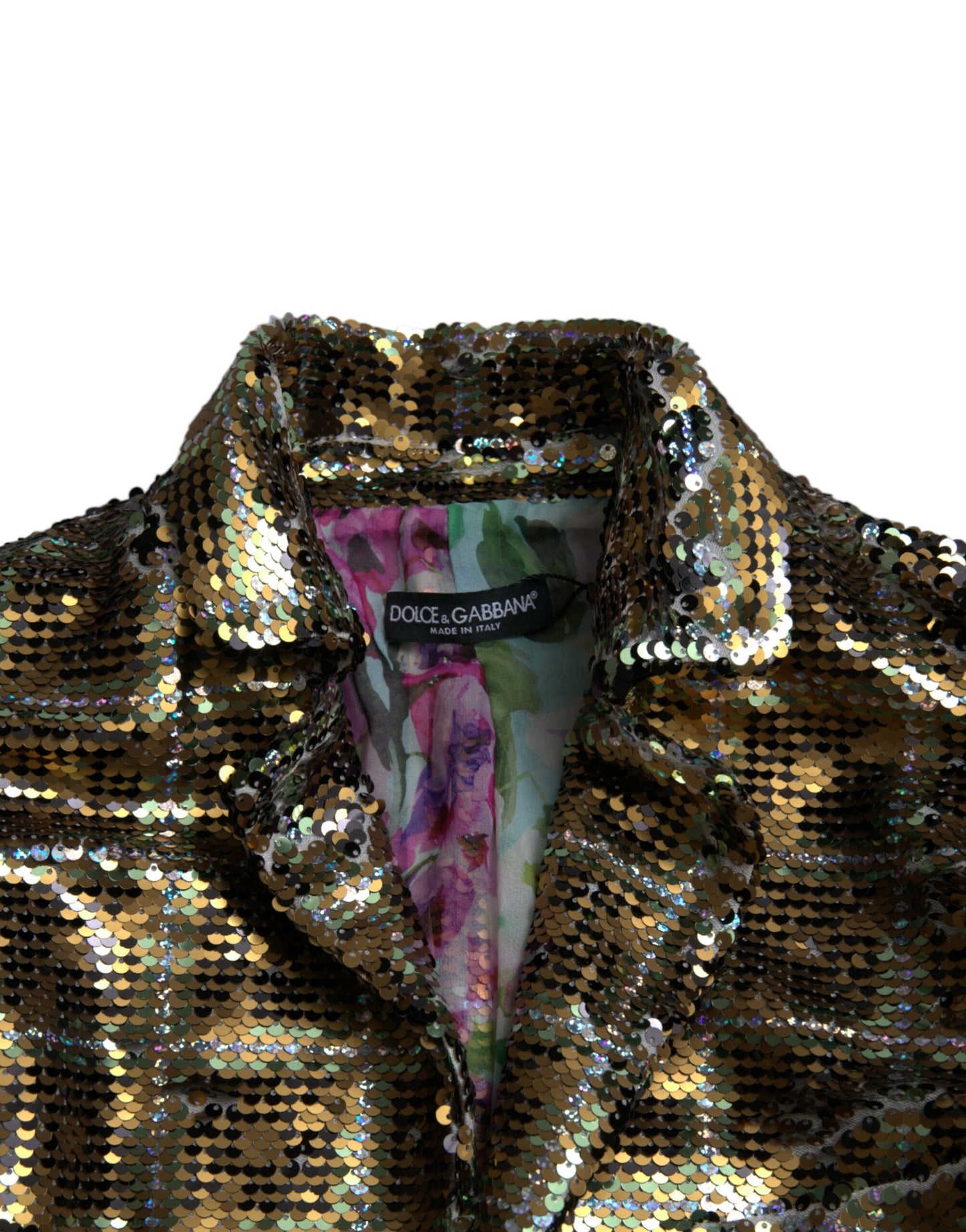 Multicolor Sequined Cropped Jacket