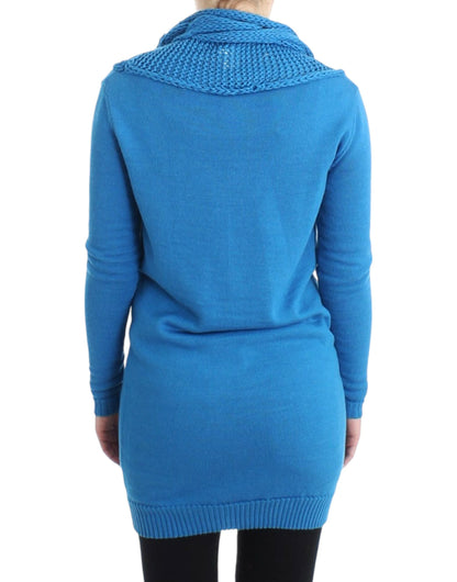 Cozy Scoop Neck Blue Knit Sweater