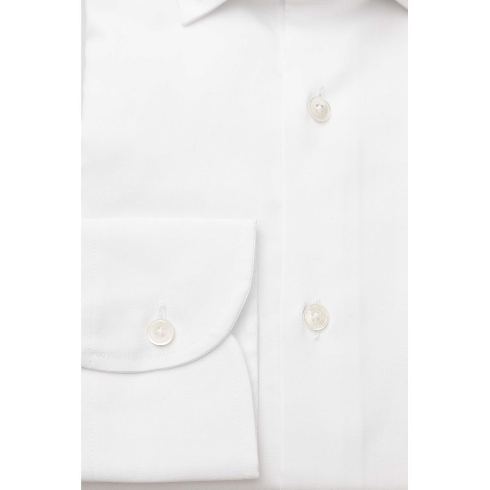 White Cotton Men Shirt