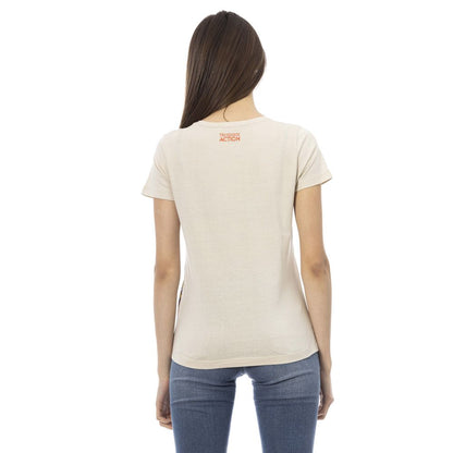 Beige Cotton Women Top