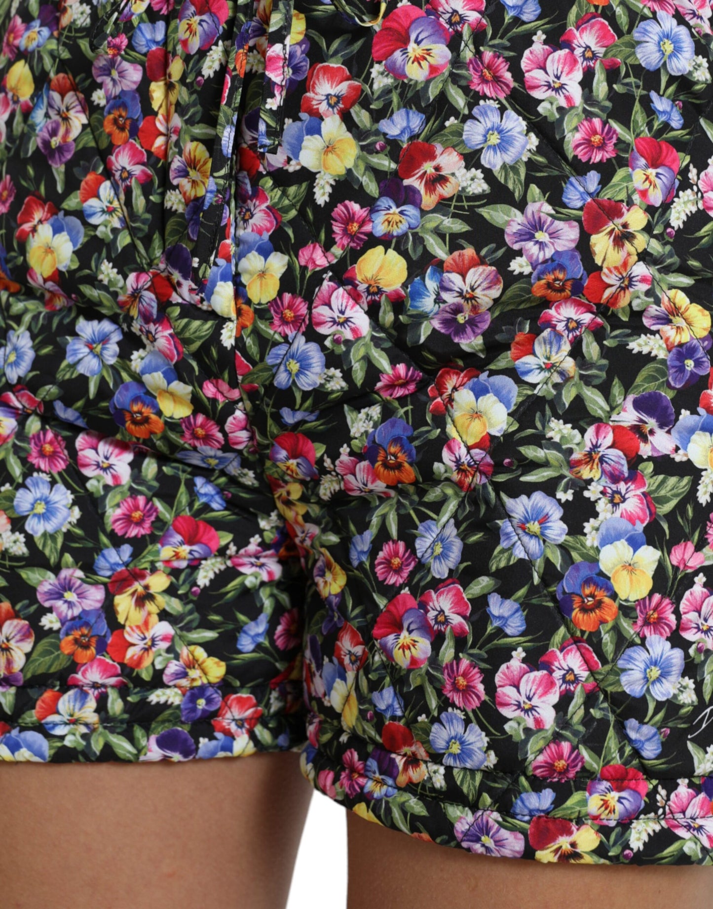 Vibrant High Waist Floral Shorts