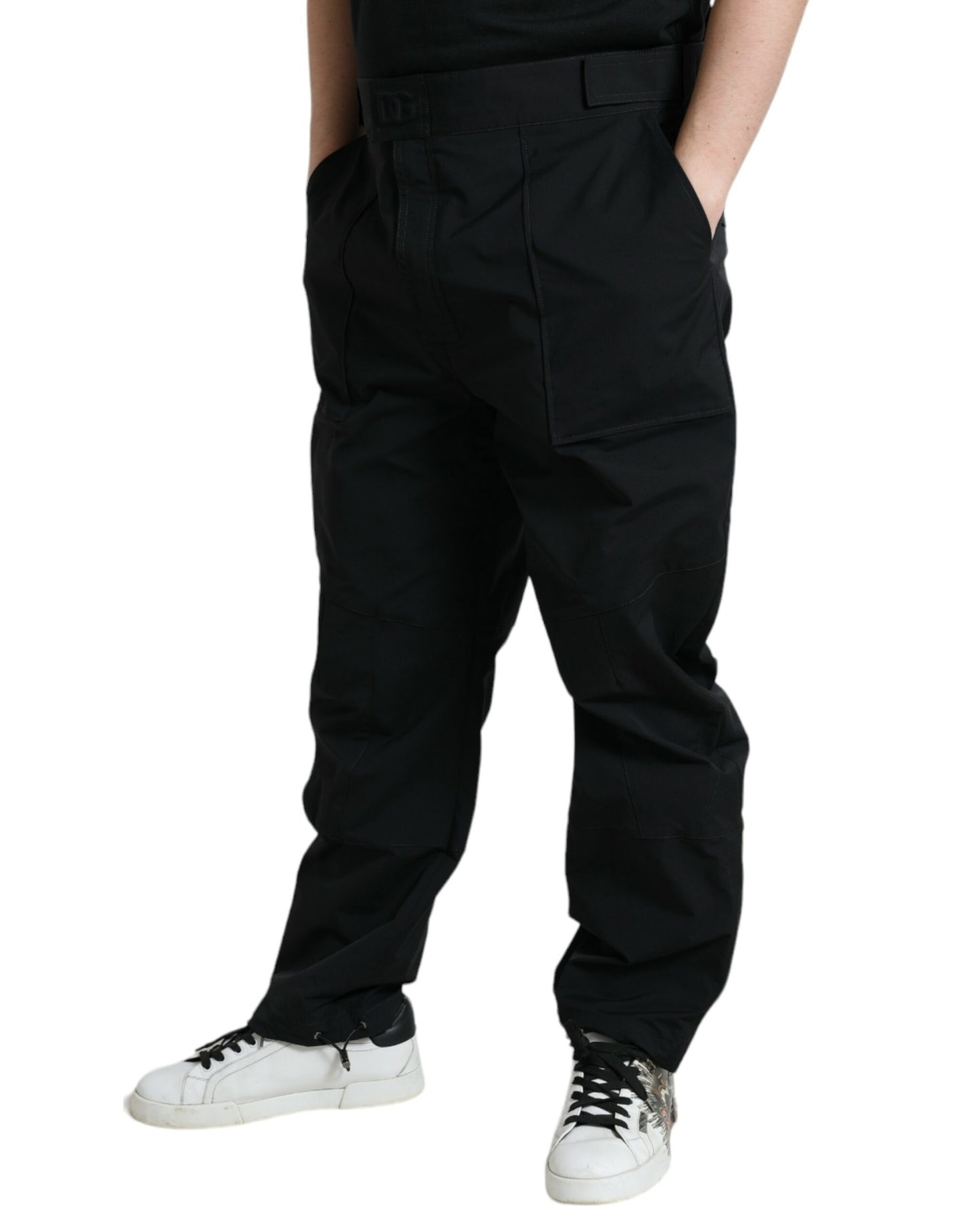 Elegant Casual Black Straight Pants