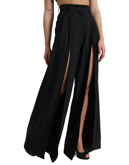 High Waist Wide Leg Pants with Slit