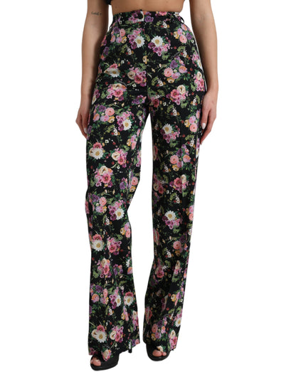 Floral High Waist Wide Leg Pants