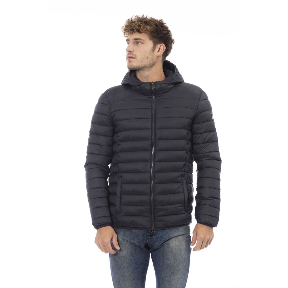 Gray Nylon Men Jacket