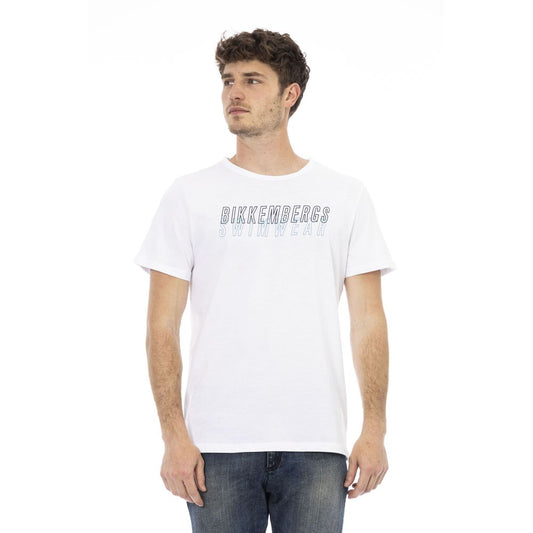 White Cotton Men T-Shirt