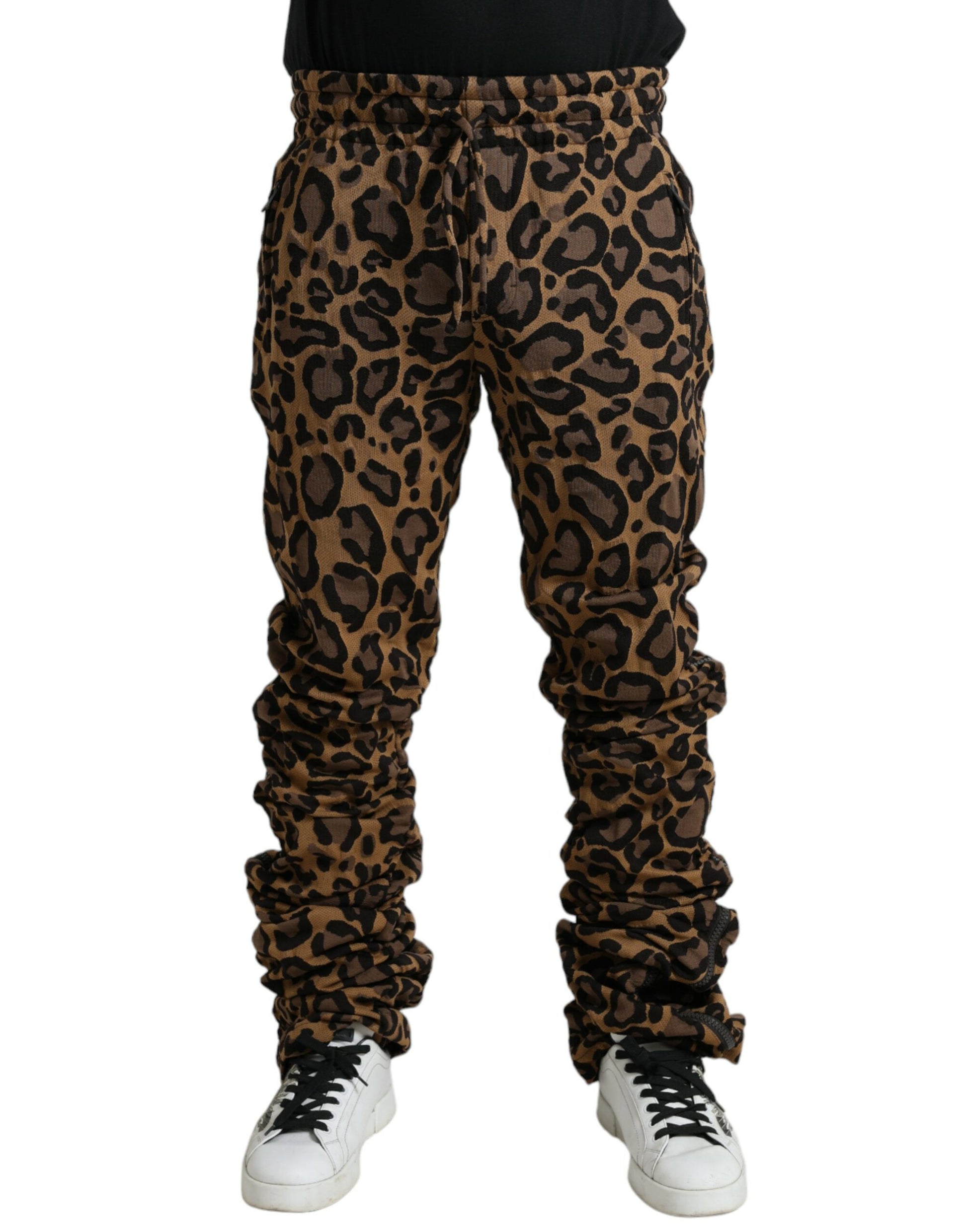 Chic Leopard Print Jogger Pants