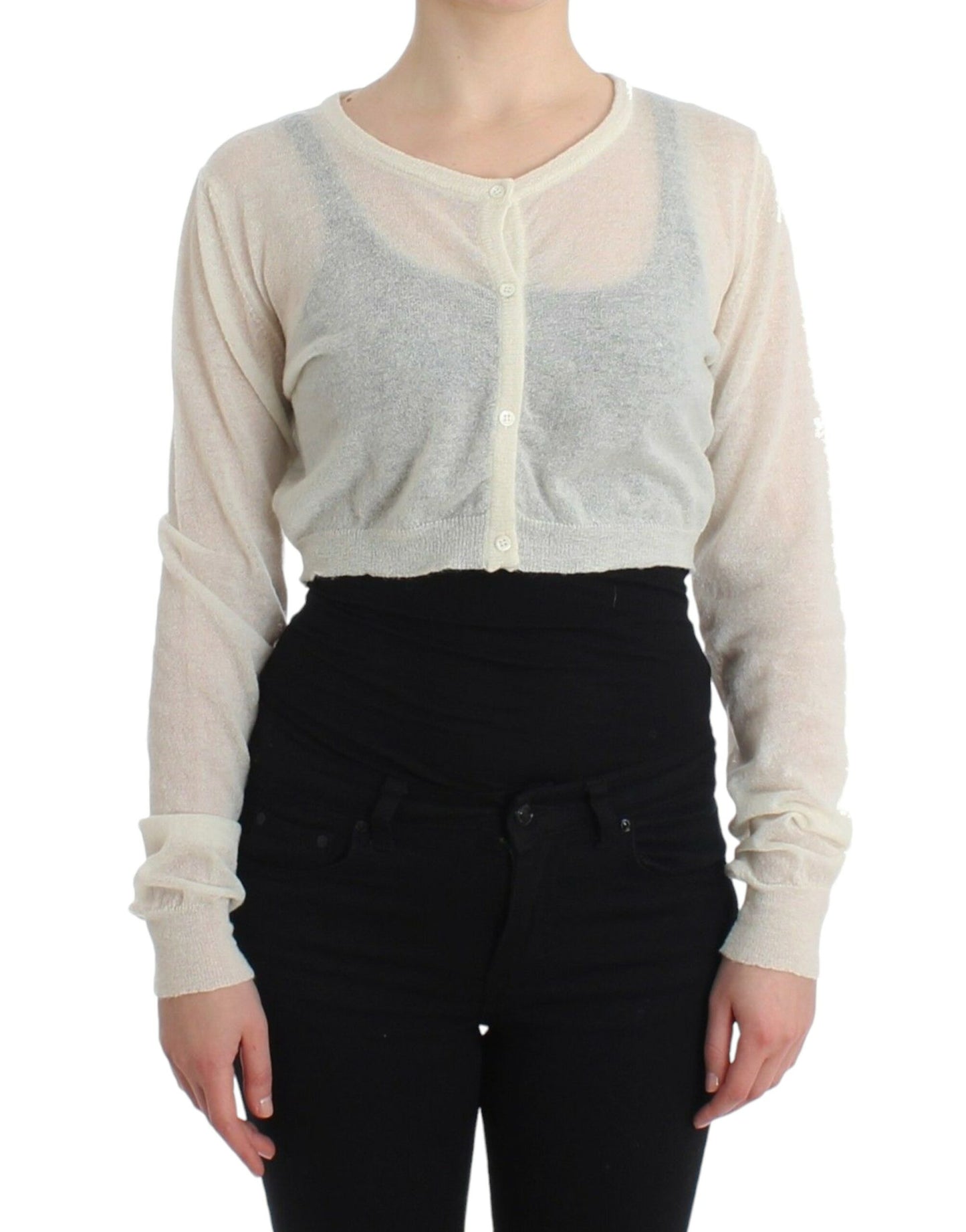 Chic Cropped Alpaca Blend Sweater