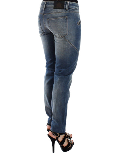 Chic Slim-Fit Blue Denim Jeans