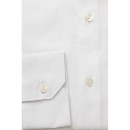 White Cotton Men Shirt