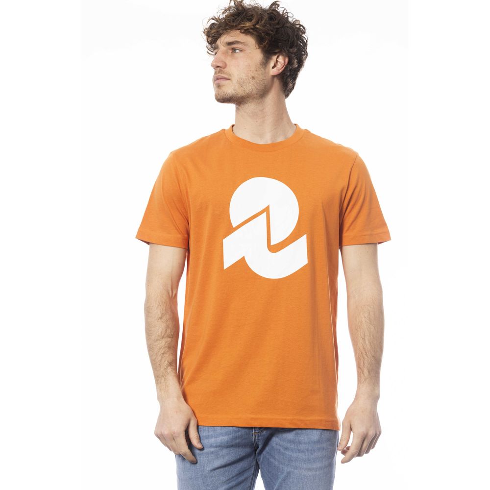 Orange Cotton Men T-Shirt