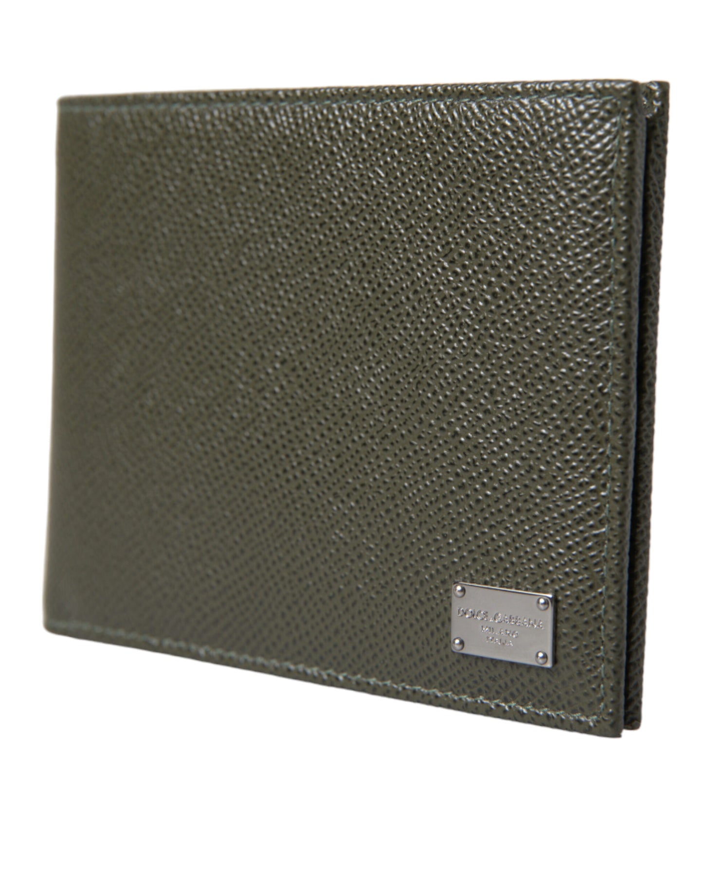 Elegant Olive Green Leather Bifold Wallet