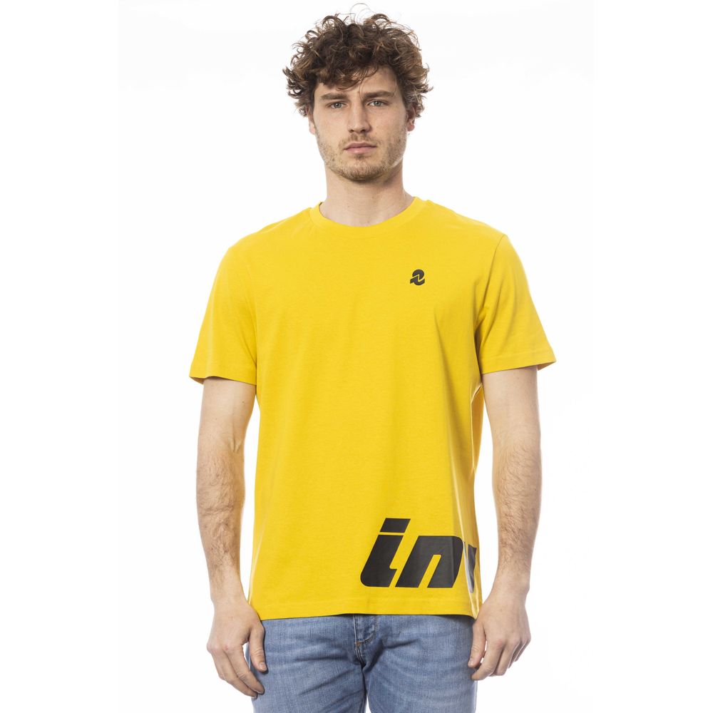 Yellow Cotton Men T-Shirt