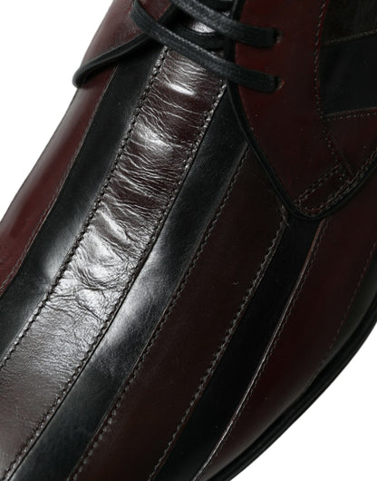 Elegant Striped Leather Dress Shoes