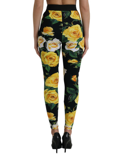 High Waist Floral Leggings - Elegant Comfort