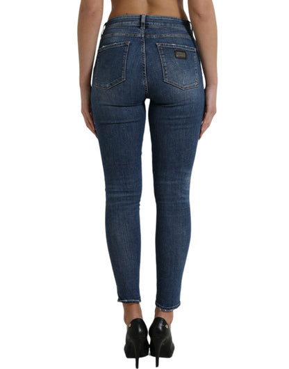 Chic Mid Waist Stretch Denim Jeans