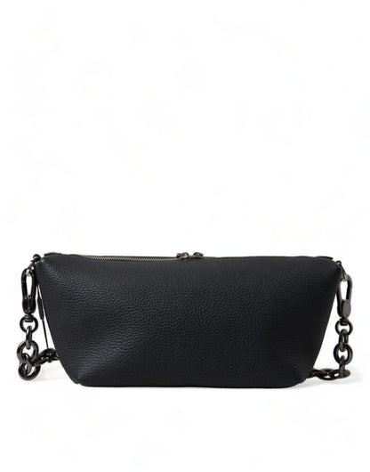 Elegant Black Leather Shoulder Bag