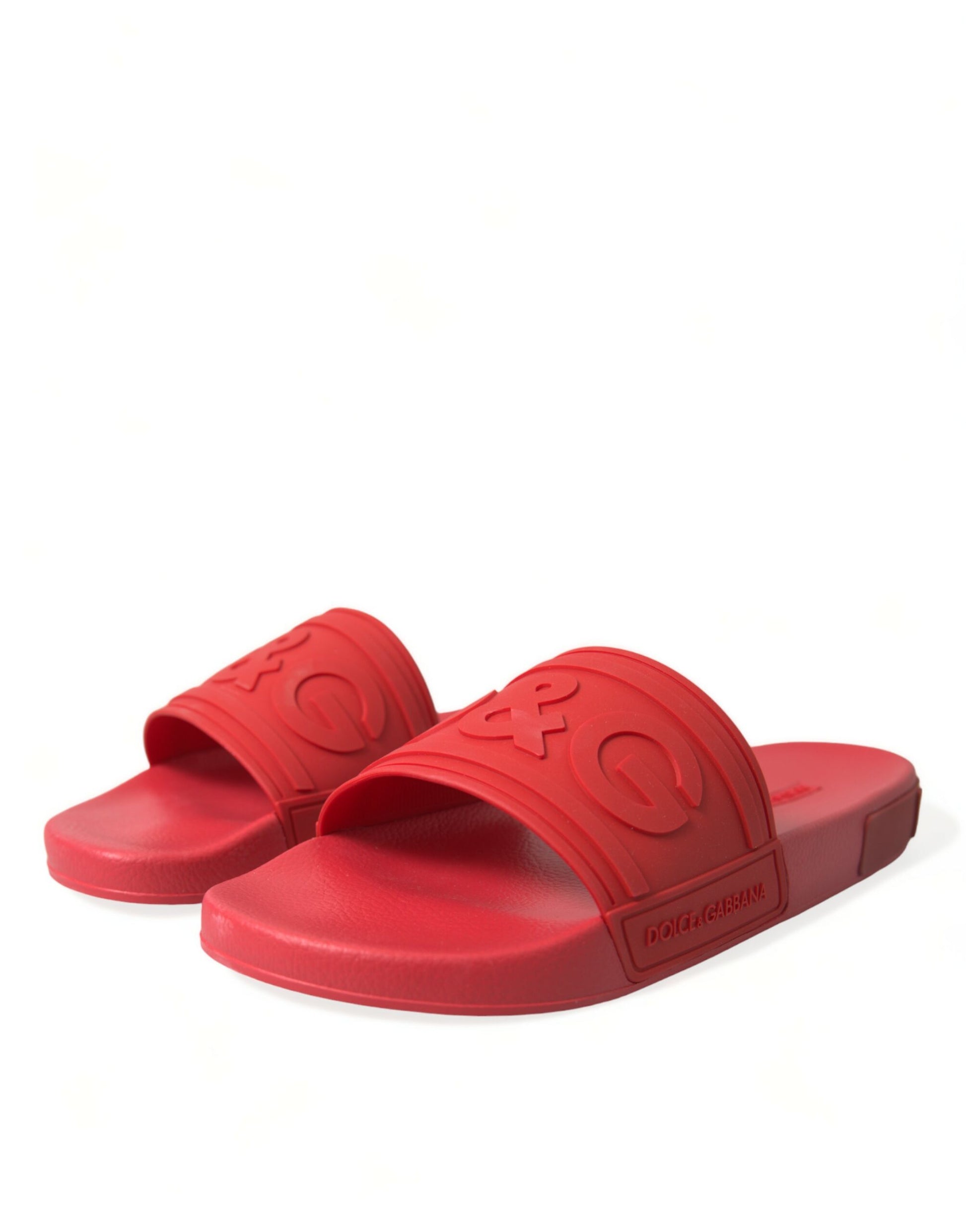 Classic Red Rubber Beachwear Slides