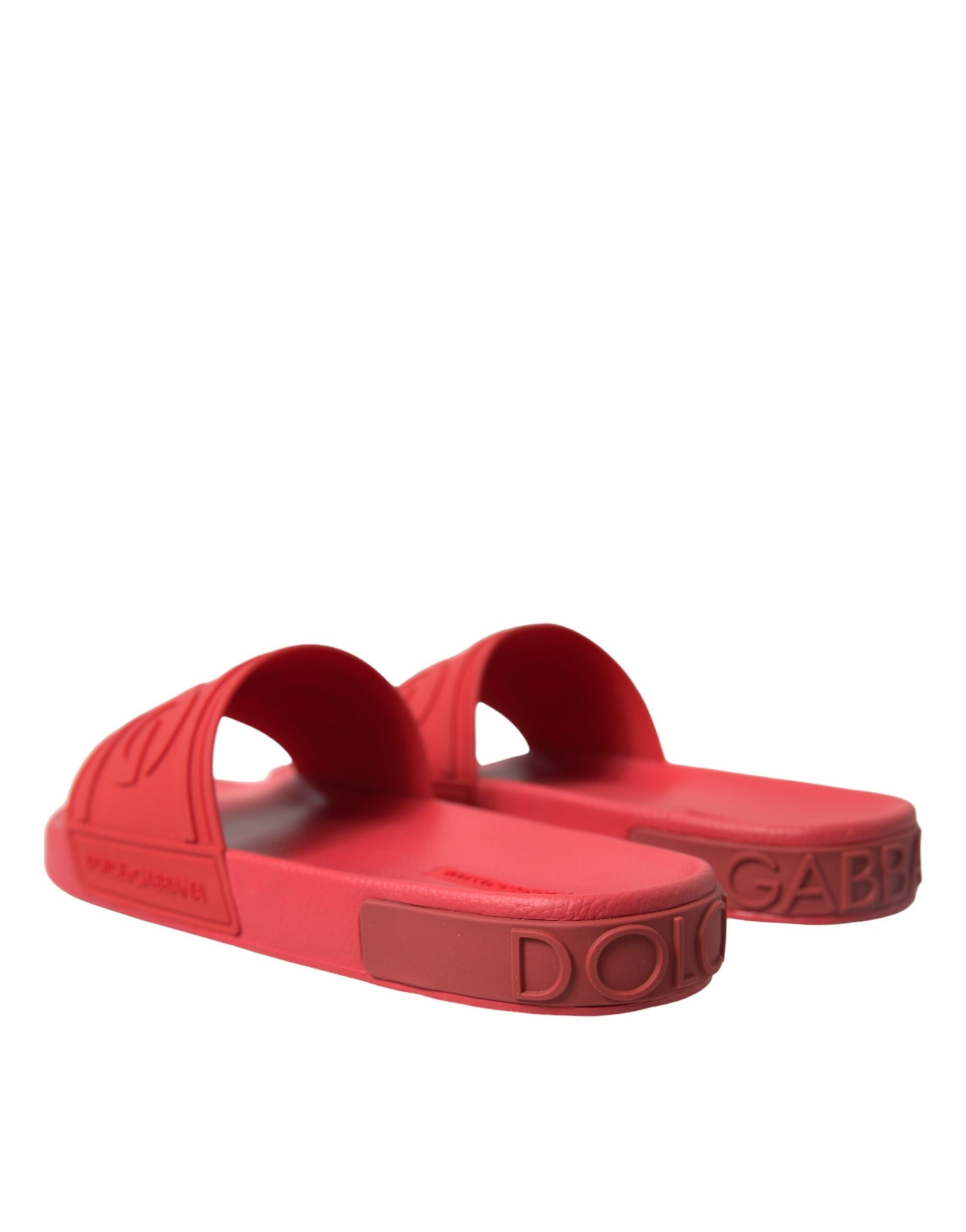 Classic Red Rubber Beachwear Slides