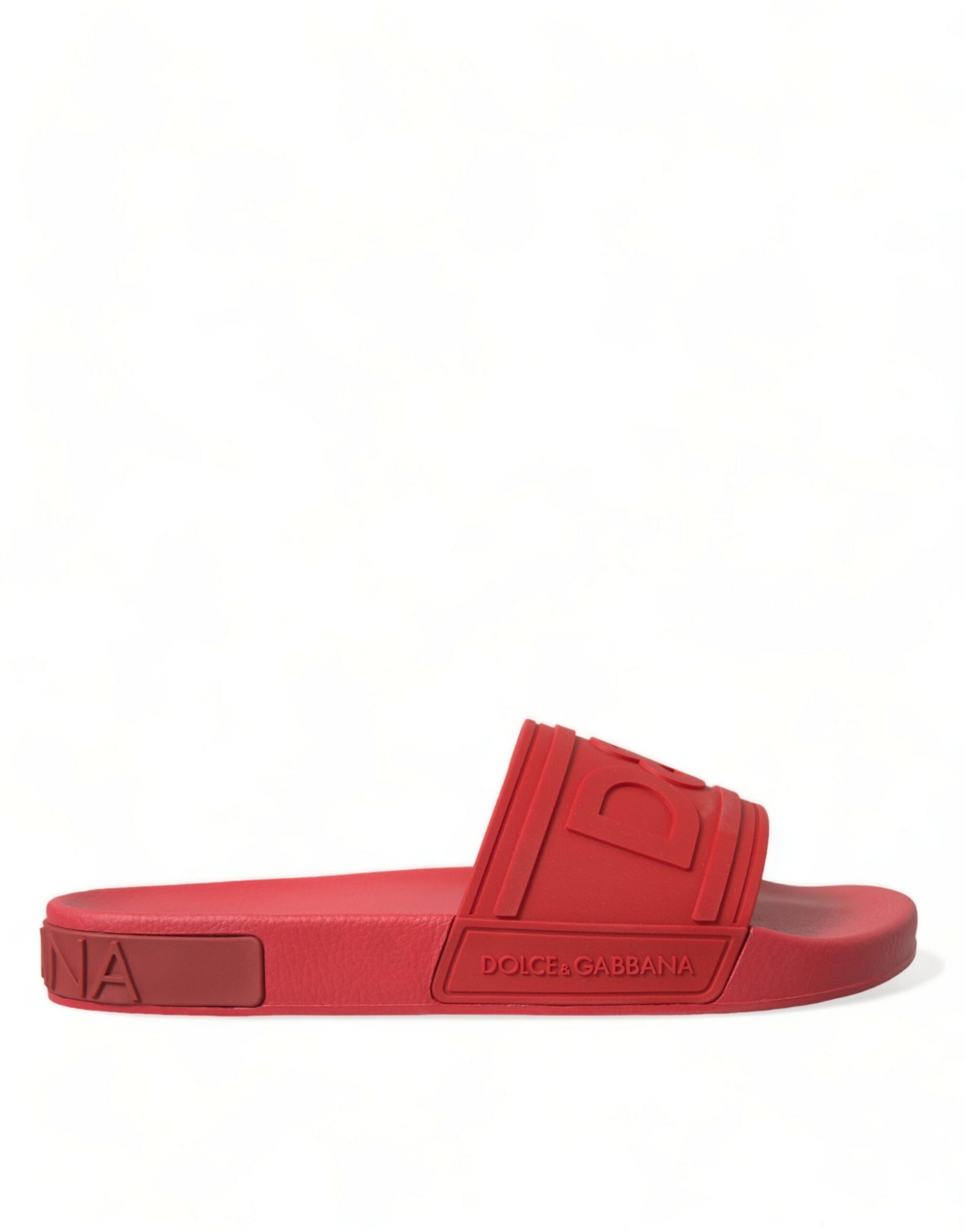 Classic Red Rubber Beachwear Slides