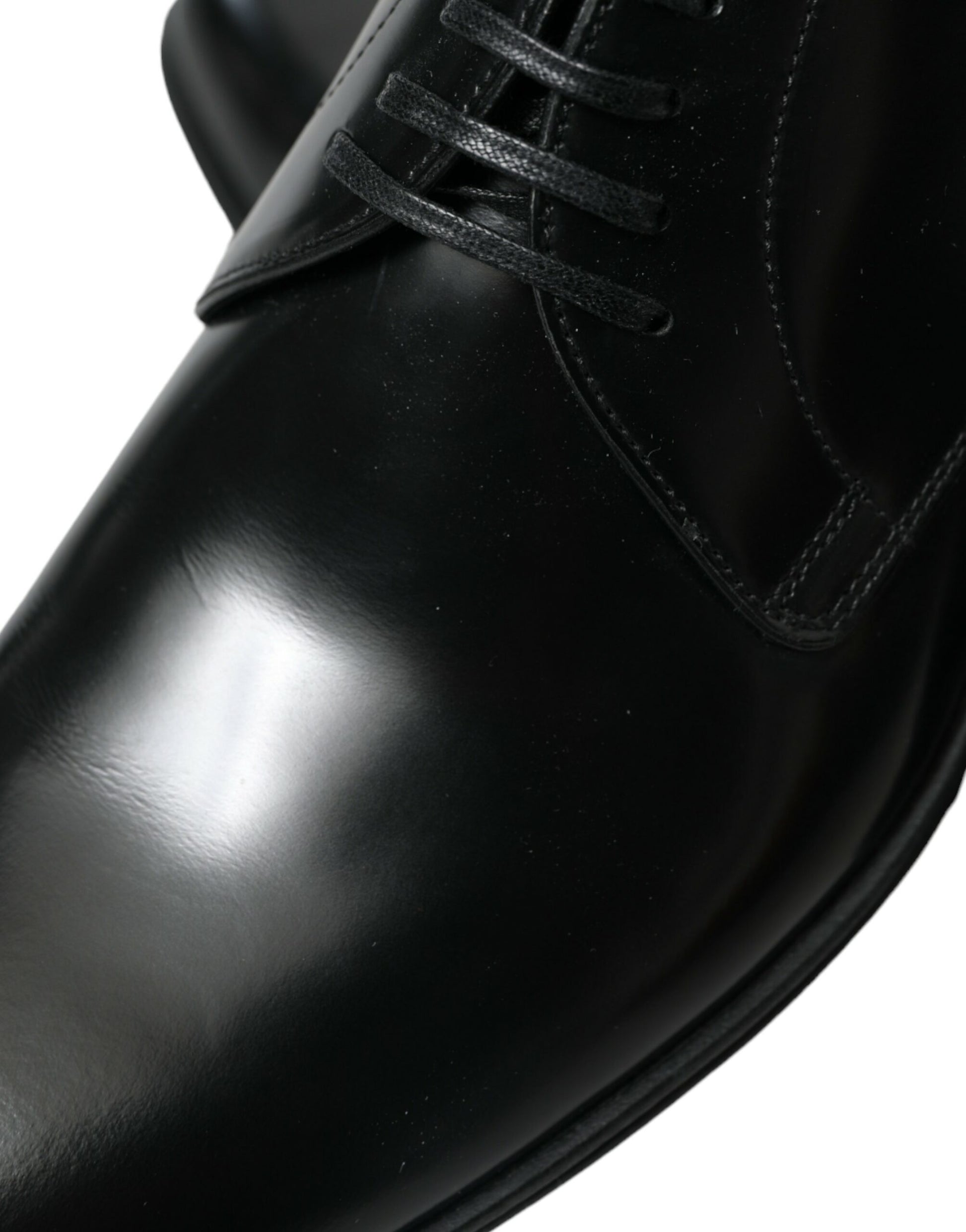 Elegant Black Leather Derby Formal Shoes