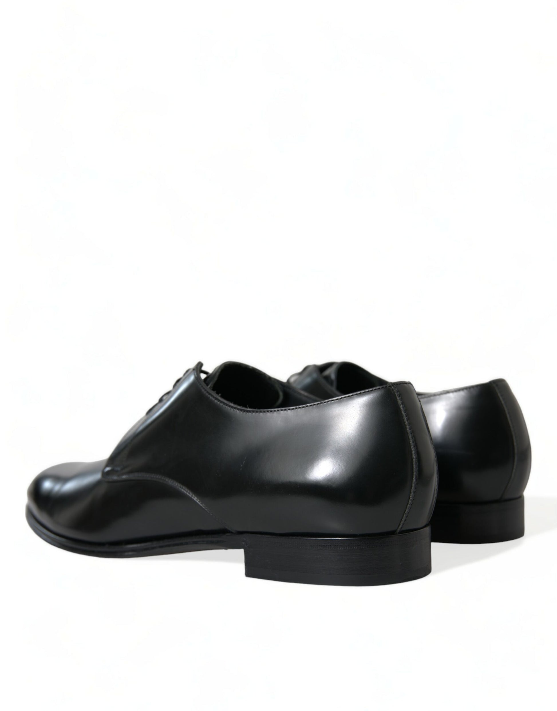 Elegant Black Calfskin Men's Derby Shoes