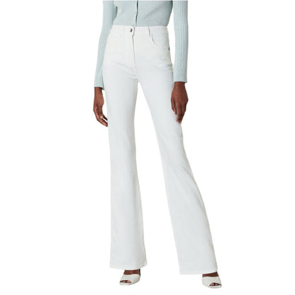 Chic White Flared Trousers for Elegant Ensembles