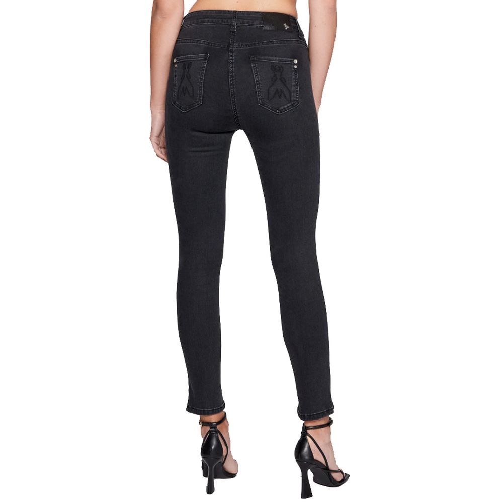 Sleek High-Waist Black Jeggings - Slim Fit Elegance