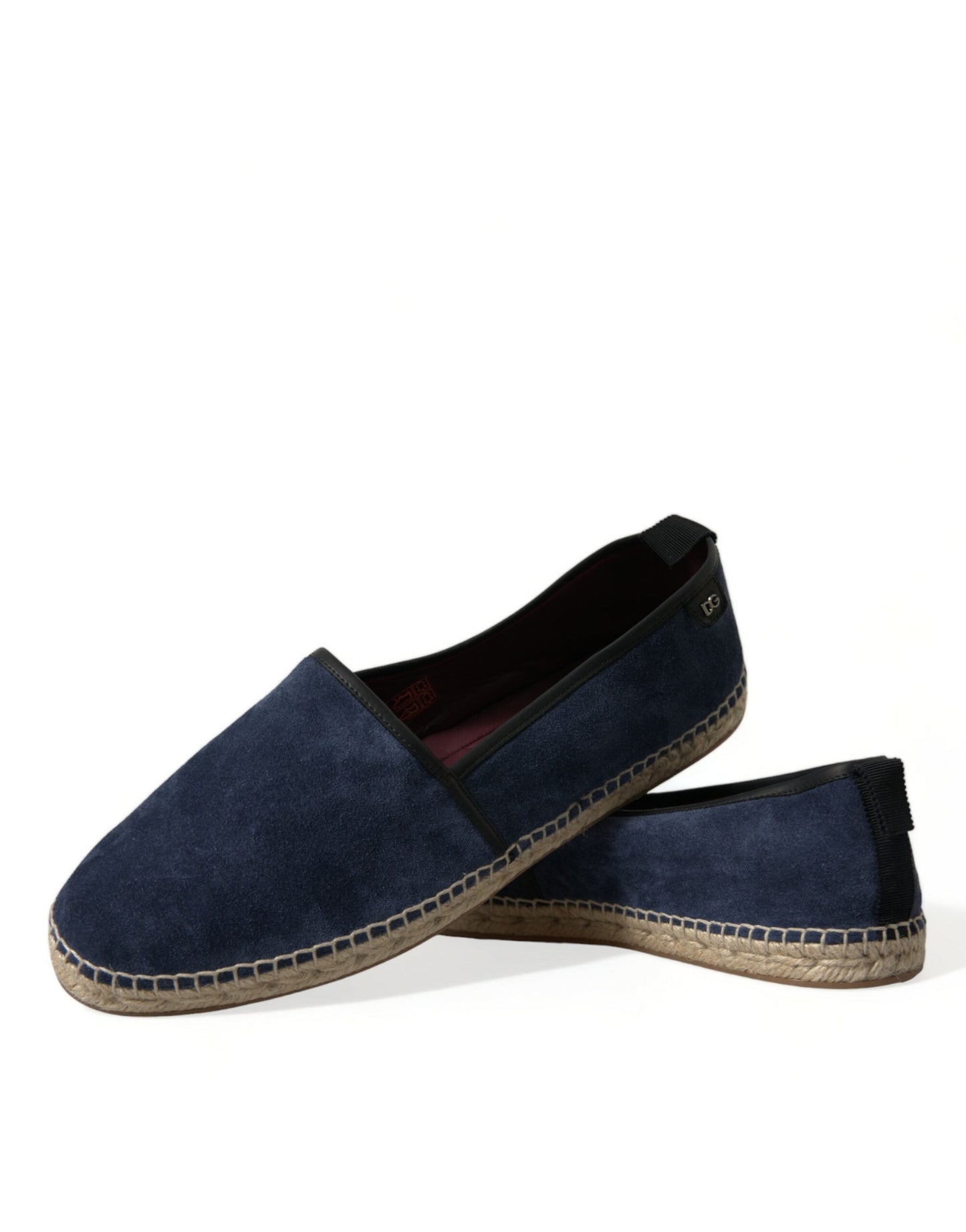 Elegant Navy Suede Leather Espadrilles