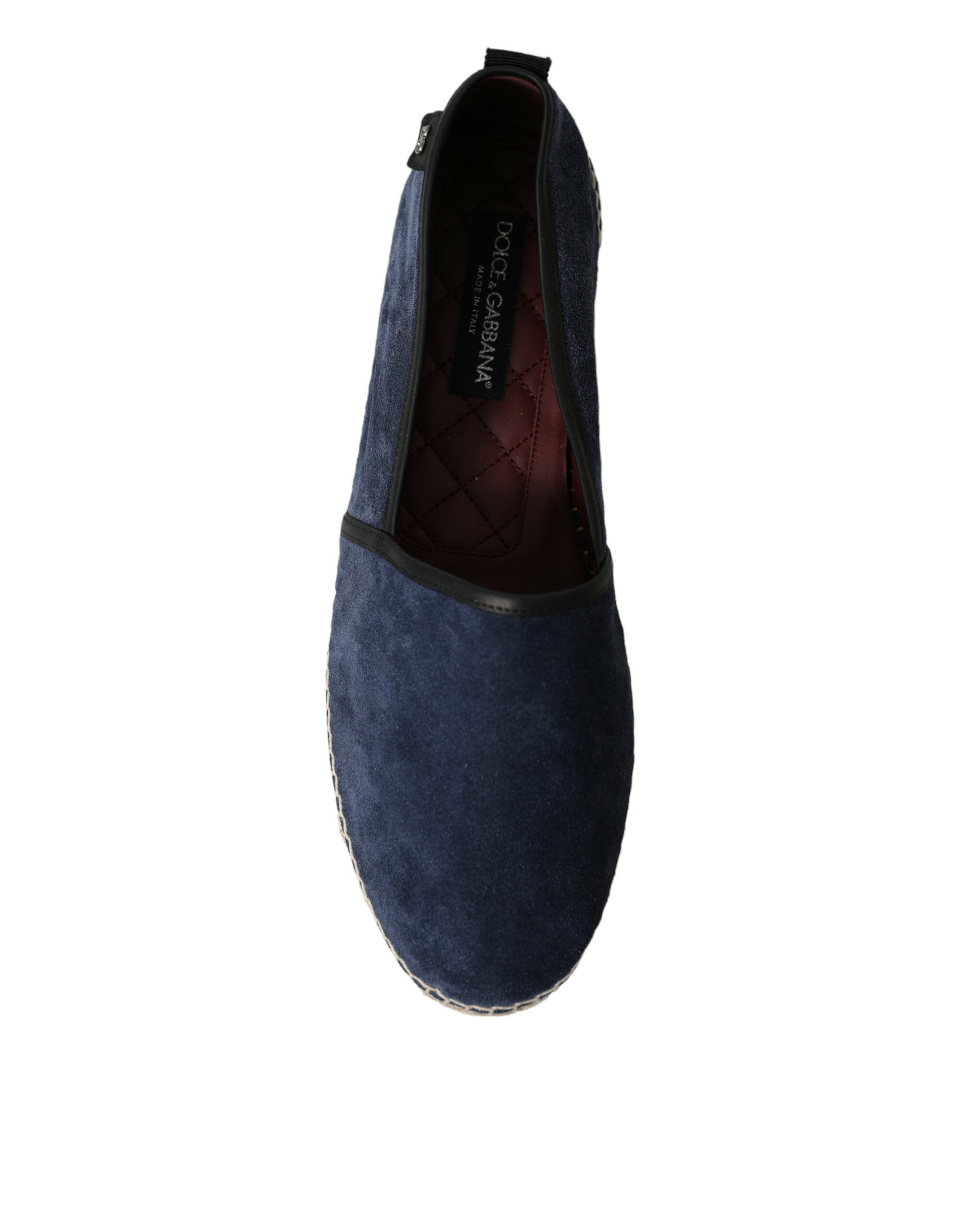 Elegant Navy Suede Leather Espadrilles