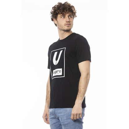 Black Cotton Men T-Shirt