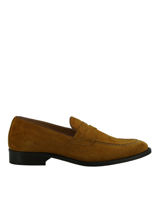 Elegant Tan Calfskin Loafers for Men