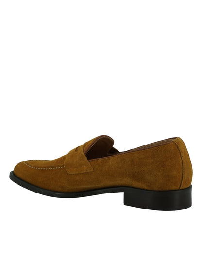 Elegant Tan Calfskin Loafers for Men