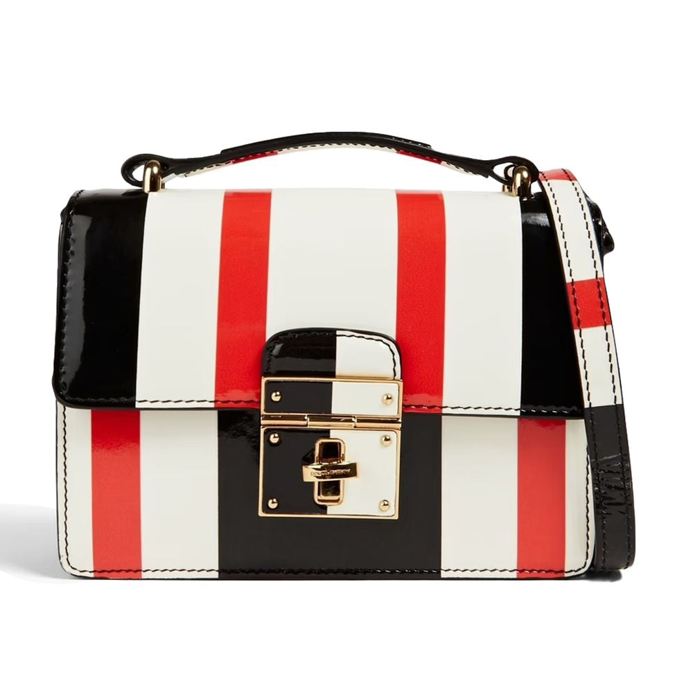 Elegant White Patent Leather Crossbody Bag