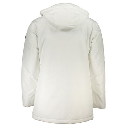 Chic White OSIASS Jacket with Removable Hood