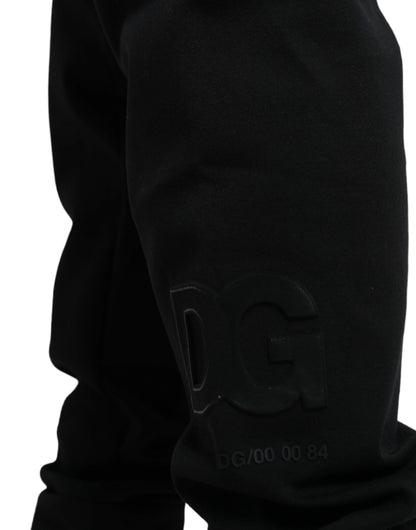 Elegant Black Jogger Pants - Cotton & Nylon Blend