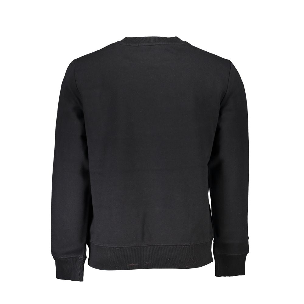 Black Cotton Men Sweater