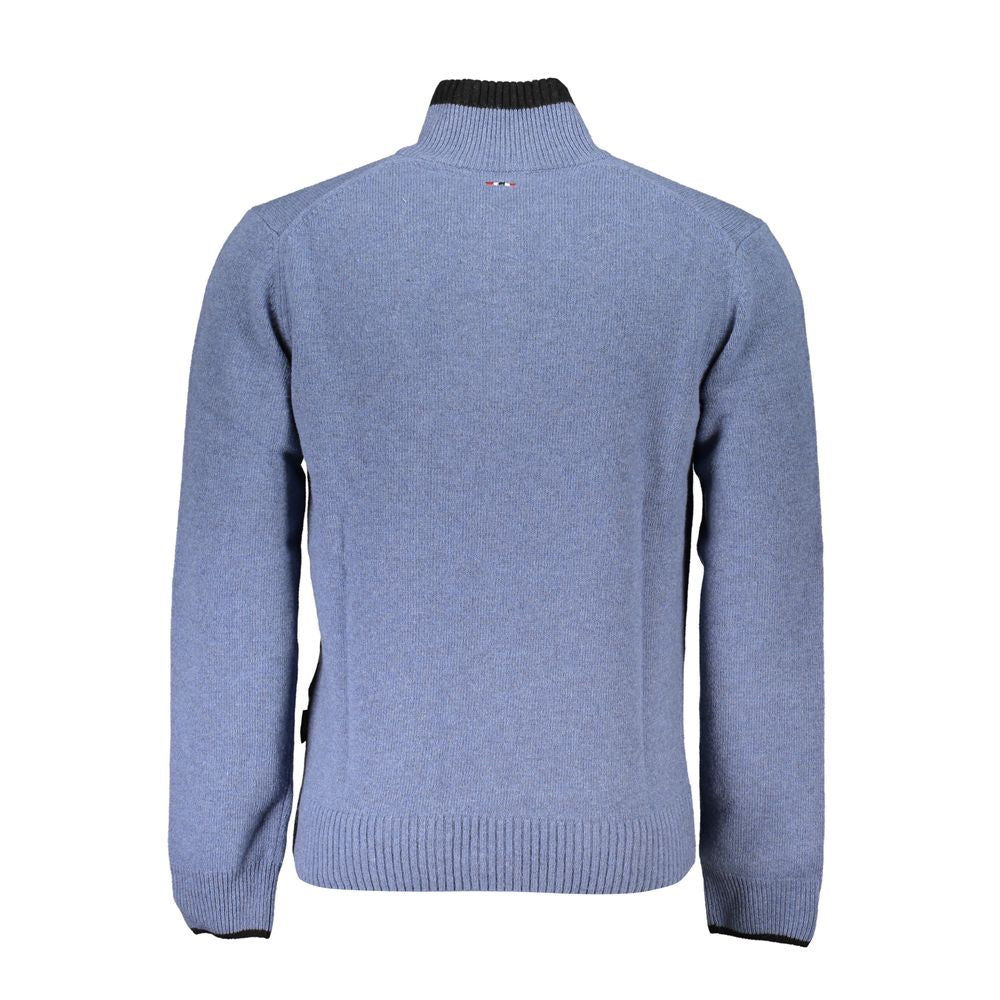 Blue Fabric Men Sweater