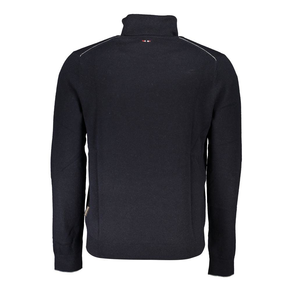 Black Fabric Men Sweater