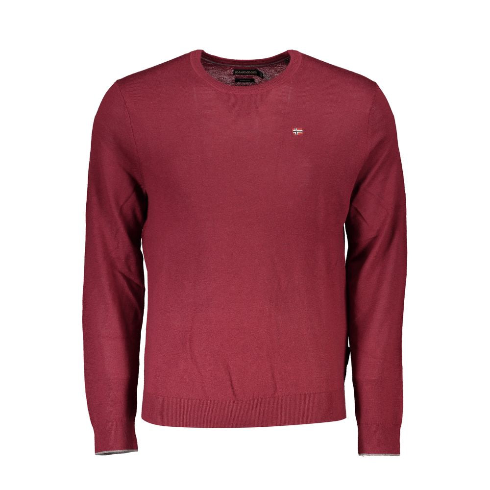 Red Fabric Men Sweater