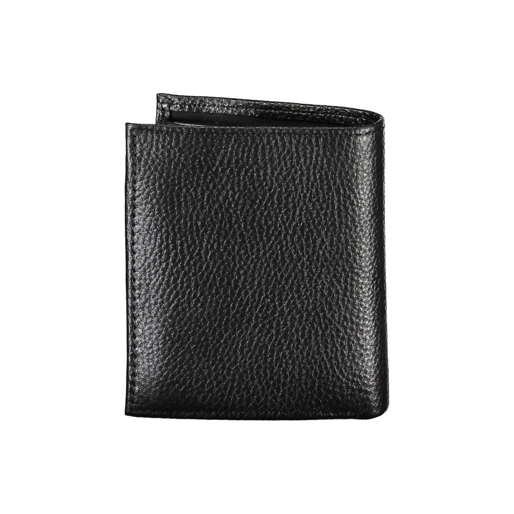 Elegant Black Leather Bi-Fold Wallet