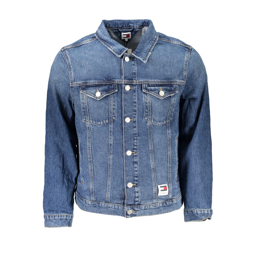 Chic Blue Denim Jacket with Regenerative Cotton