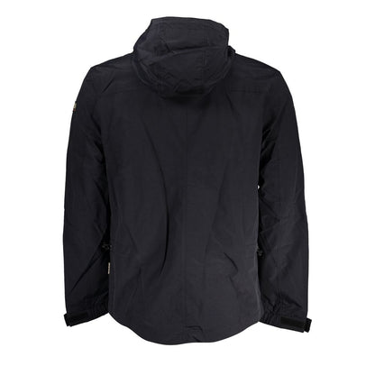 Sporty Waterproof Hooded Jacket with Contrast Details