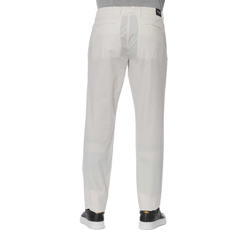 White Cotton Men Trouser